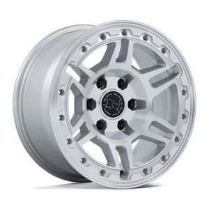 Black Rhino Hard Alloys VANGUARD 6x139.7 17x8.5 +25 Gloss Silver W/ Machined Face