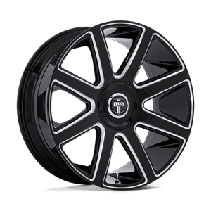 DUB 1PC PULL BLANK 24x9 +15 Gloss Black Milled