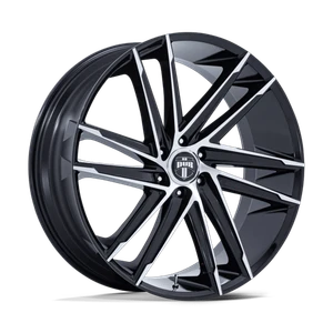 DUB 1PC BLAZE 6x139.7 26x10 +25 Gloss Black W/ Machined Face