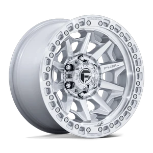 Fuel 1PC COVERT 6x120 17x8.5 +14 Silver W/ Machined Face