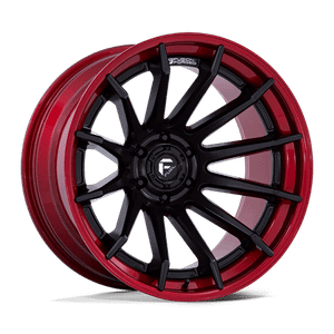 Fuel 1PC BURN 6x139.7 20x9 +1 Matte Black W/ Candy Red Lip