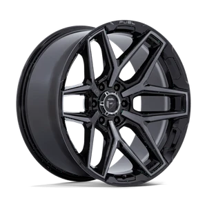 Fuel 1PC FLUX 6x135 24x10 +0 Gloss Black Brush Fc Gray Dddt
