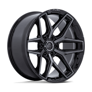 Fuel 1PC FLUX 6x139.7 24x10 +0 Gloss Black Brush Fc Gray Dddt