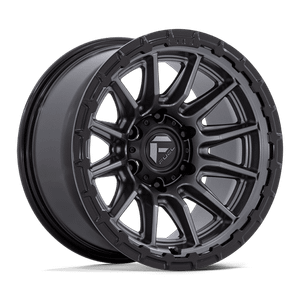 Fuel 1PC PISTON 5x114.3 17x8.5 +25 Matte Gunmetal Gloss Black Lip