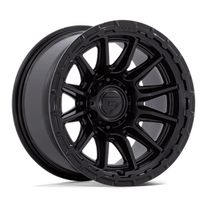 Fuel 1PC PISTON 6x135 17x8.5 +25 Blackout W/ Gloss Black Lip