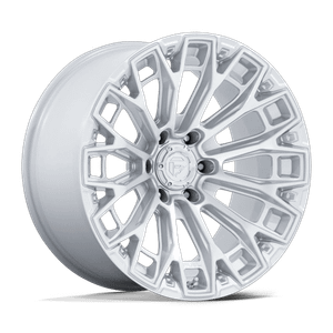 Fuel 1PC TRAX 8x180 20x10 -18 Gloss Silver W/ Machined Face