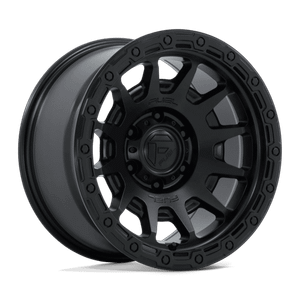 Fuel 1PC FORTRESS 6x139.7 17x9 -12 Matte Black W/ Gloss Black Lip