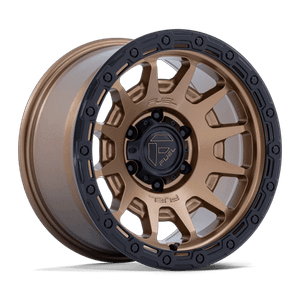 Fuel 1PC FORTRESS 6x135 17x9 -12 Matte Bronze W Gloss Black Lip