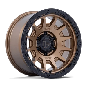 Fuel 1PC FORTRESS 6x139.7 17x9 -12 Matte Bronze W Gloss Black Lip