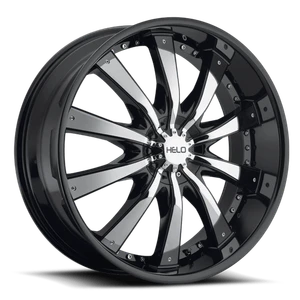 Helo HE875 6x135 / 6x139.7 26x9.5 +15 Gloss Black W/ Chrome Accents