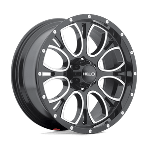 Helo HE879 5x127 17x9 -12 Gloss Black Machined & Milled
