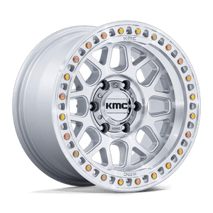 KMC GRS 8x165.1 20x9 +18 Gloss Silver W/ Machined Face