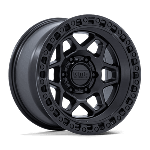 KMC TORX 6x114.3 17x8.5 +0 Matte Black W/ Gloss Black Lip