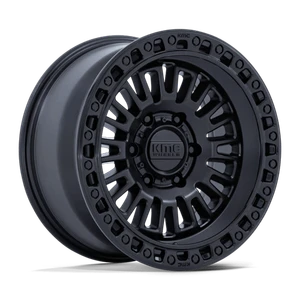 KMC AZTEC 6x139.7 17x8.5 +0 Matte Black W/ Gloss Black Lip