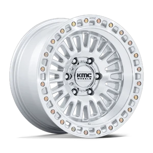 KMC AZTEC 6x139.7 17x8.5 +0 Gloss Silver W/ Machined Face