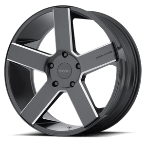 KMC MC 5 6x139.7 22x9 +30 Satin Black W/ Milling