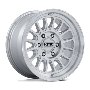 KMC IMPACT FFT 6x135 18x9 +18 Gloss Silver W/ Machined Face
