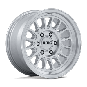 KMC IMPACT FFT 8x170 18x9 +0 Gloss Silver W/ Machined Face