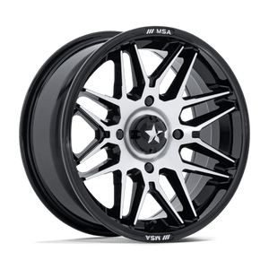 MSA Offroad Wheels RADAR UTV 4x110 14x7 -47 Gloss Black W/ Machined Face
