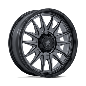 MSA Offroad Wheels COMMANDER UTV 4x110 20x7 +0 Matte Gunmetal W/ M-blk Lip