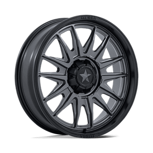 MSA Offroad Wheels COMMANDER UTV 5x114.3 24x7 +0 Matte Gunmetal W/ M-blk Lip