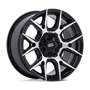 Moto Metal MASON 6x135 / 6x139.7 20x9 +10 Gloss Black W/ Machined Face
