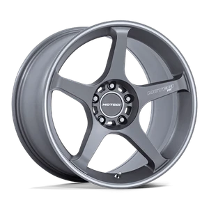 Motegi BATTLE V 5x114.3 18x9.5 +15 Gunzilla W Machined Lip Stripe