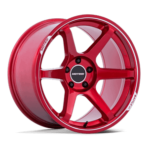 Motegi BATTLE VI 5x114.3 18x9.5 +25 Cherry Red Metallic W/ Mch Lip