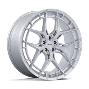 Niche 1PC RIVIERA 5x114.3 22x9 +38 Gloss Silver W/ Brushed Face