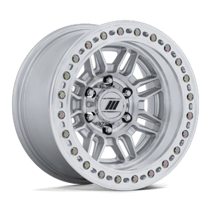 Pro Comp Alloys EQUALIZER BL 5x127 17x9 -12 Gloss Silver W/ Machined Face