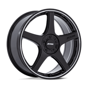 Petrol P2E 5x112 / 5x120 19x8 +35 Gloss Black W/ Machined Lip