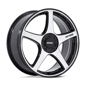 Petrol P2E 5x110 / 5x115 18x8 +40 Gloss Black W/ Machined Face
