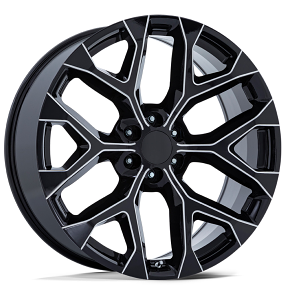 Performance Replicas PR177 6x139.7 26x10 +24 Gloss Black W/ Machined Face