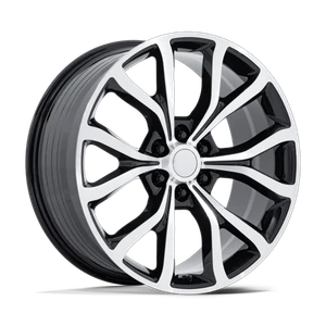 Performance Replicas PR230 6x135 22x9.5 +44 Gloss Black W/ Machined Face