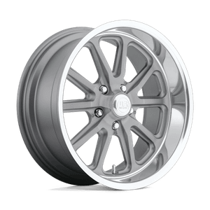 US Mag 1PC RAMBLER 5x120.65 18x7 +1 Textured Gray W/ Dc Lip