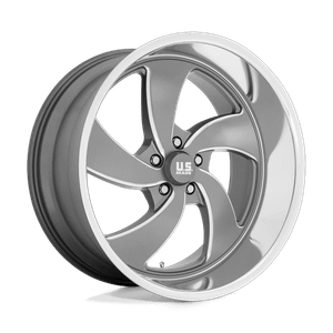 US Mag 1PC DESPERADO 5x127 22x10.5 +1 Anthracite Milled Diam-cut Lip