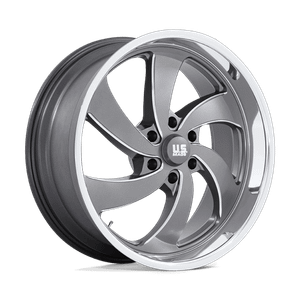 US Mag 1PC DESPERADO 6x135 22x9 +25 Anthracite Milled Diam-cut Lip