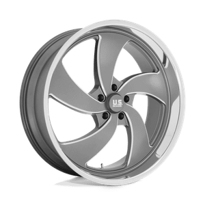 US Mag 1PC DESPERADO 5x120.65 24x9 +1 Anthracite Milled Diam-cut Lip