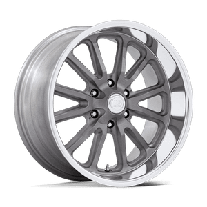 US Mag 1PC RAMBLER 6 6x139.7 20x8 +1 Matte Gunmetal Diamond Cut Lip