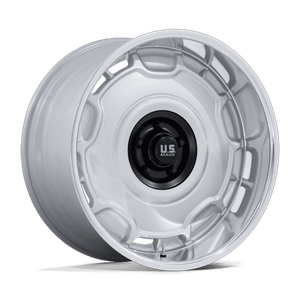 US Mag 1PC ARLINGTON 5x127 20x10 +6 Silver M-blk Center W/ Dc-lip