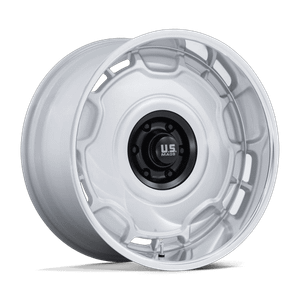 US Mag 1PC ARLINGTON 6x139.7 22x10.5 +0 Silver M-blk Center W/ Dc-lip