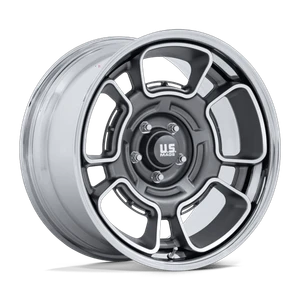 US Mag 1PC FLAGSTAFF 5x127 20x8.5 +1 Anthracite W/ Mach-fc & Chr-lp