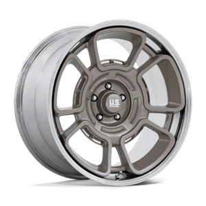 US Mag 1PC FLAGSTAFF 5x127 20x11 -6 Pewter W/ Chrome Lip