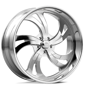 US Mag 1PC KOMPRESSOR 5 5x127 24x10 +5 Polished