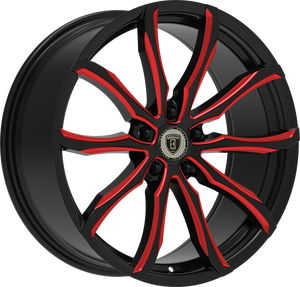 BORGHINI 32 5x114.3 22x8.5 +38 Black Red Milling