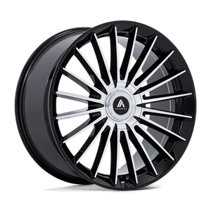 Asanti Black ABL-3 CASTOR 5x114.3 20x8.5 +30 Machined Face W/ Ss Lip