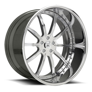 Asanti Forged AF130 5x120.65 22x11.5 -6 Chrome & Brushed