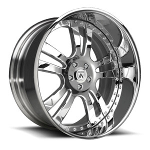 Asanti Forged AF142 5x127 22x9 +19 Chrome & Gloss Black