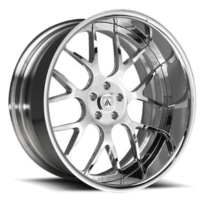 Asanti Forged AF174 5x114.3 20x10 +0 Brushed W/ Chrome Lip