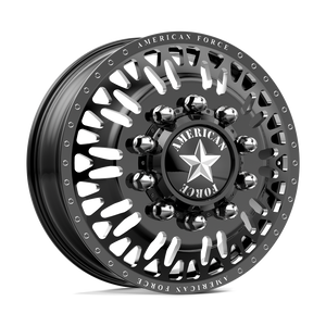 American Force AFW SHOVE 10x225 24x8.25 +145 Gloss Black Machined